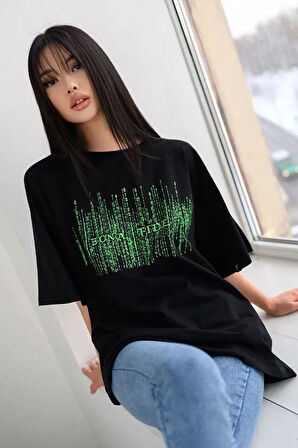 Uyguntarz Unisex Bona Fide Baskılı Oversize Tshirt