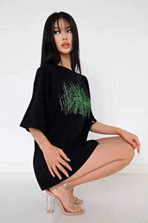 Uyguntarz Unisex Bona Fide Baskılı Oversize Tshirt