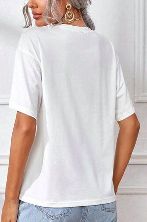 Unisex Paris Baskılı Oversize Tshirt