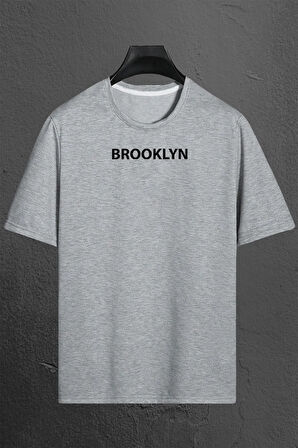 Brooklyn Baskılı Unisex Oversize 3'lü T-shirt Paketi