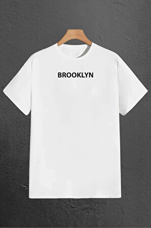 Brooklyn Baskılı Unisex Oversize 3'lü T-shirt Paketi