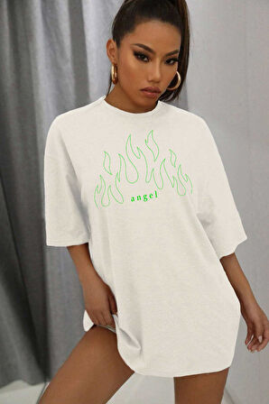 Uyguntarz Green Angel Baskılı T-shirt
