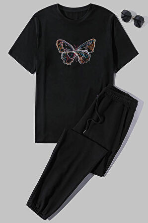Uyguntarz Unisex Butterfly 2'li Eşofman Takımı