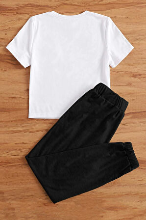 Uyguntarz Çocuk Los Angles Baskılı Alt - Üst Eşofman Takımı