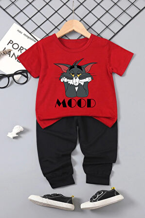 Uyguntarz Çocuk Mood Baskılı Alt - Üst Eşofman Takımı