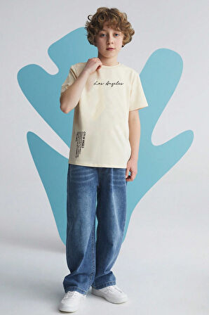 Uyguntarz Çocuk Los Angles Baskılı Pamuklu Tshirt
