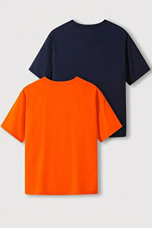 Uyguntarz Unisex Miami Baskılı Oversize 2'li Paket T-shirt