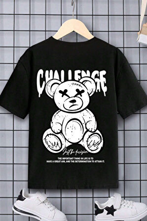 Uyguntarz Çocuk Challange Baskılı Pamuklu Tshirt