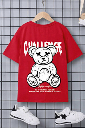 Uyguntarz Çocuk Challange Baskılı Pamuklu Tshirt