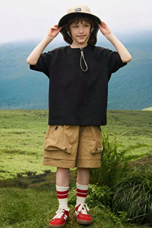 Uyguntarz Çocuk Kral Kelebek Baskılı Pamuklu Tshirt