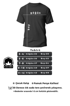 Çocuk Cartoon Face Pamuklu Tshirt