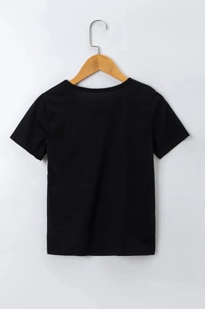 Çocuk Cartoon Face Pamuklu Tshirt
