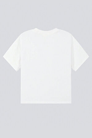 Çocuk Flowers Baskılı Pamuklu Tshirt