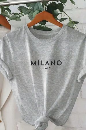 Unisex Milano Baskılı Oversize T-shirt