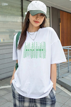 Unisex Bona Fide Baskılı Oversize Tshirt