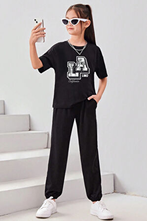 Uyguntarz Çocuk Los Angles Baskılı Alt - Üst Eşofman Takımı