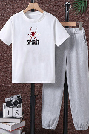 Uyguntarz Çocuk Spirit Baskılı Alt - Üst Eşofman Takımı