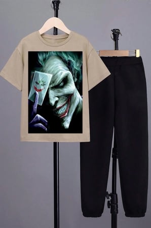 Çocuk Joker Baskılı Alt - Üst Eşofman Takımı