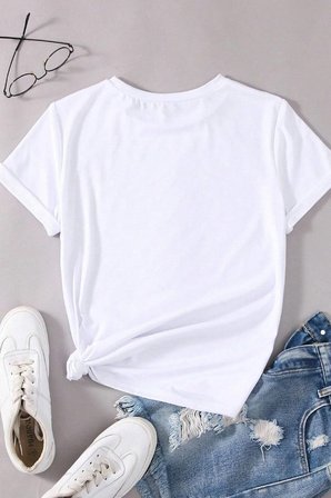 Unisex New Jersey Baskılı T-shirt