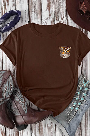 Uyguntarz Unisex Sırt Baskılı Arizona Oversize Tshirt
