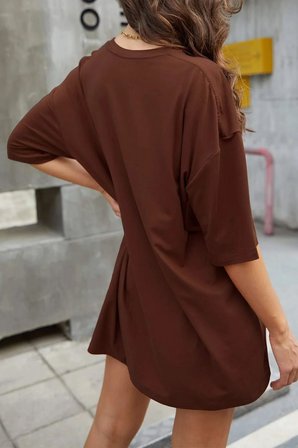 Unisex Orchid Baskılı Oversize Tshirt