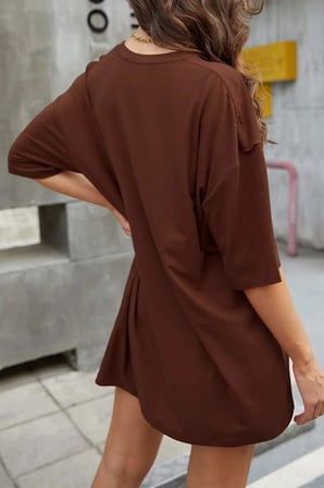 Unisex Orchid Baskılı Oversize Tshirt