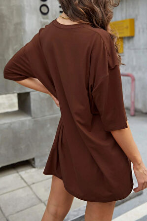 Uyguntarz Unisex Orchid Baskılı Oversize Tshirt