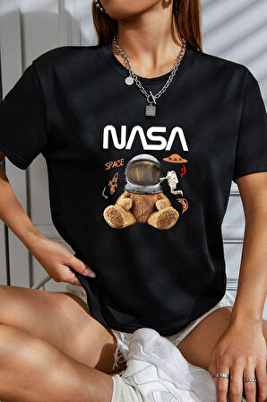 Unisex Nasabear Baskılı T-shirt