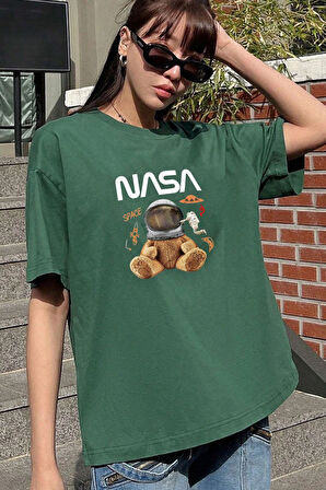 Unisex Nasabear Baskılı T-shirt