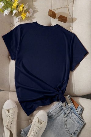 Pamuklu Papatya Kelebek Tasarım Tshirt
