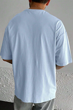 Uyguntarz Erkek Beach Baskılı Oversize Tshirt