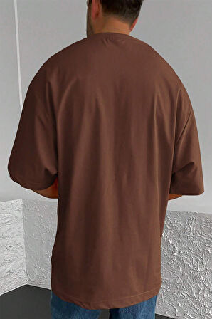 Uyguntarz Erkek Beach Baskılı Oversize Tshirt