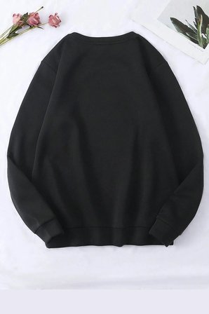 Classical Baskılı Oversize Sweatshirt