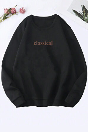 Uyguntarz Classical Baskılı Oversize Sweatshirt