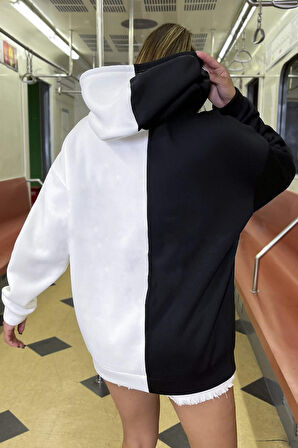 Uyguntarz To Be Yourself Baskılı Oversize Sweatshirt