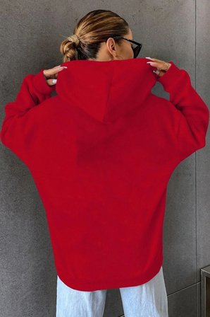 Holiday Baskılı Unisex Oversize Sweatshirt