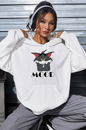 Uyguntarz Mood Baskılı Unisex Oversize Sweatshirt