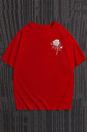 Nature Blossom Baskılı Unisex Oversize Tshirt