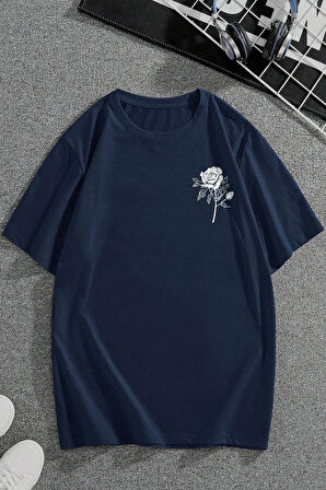 Uyguntarz Nature Blossom Baskılı Unisex Oversize Tshirt