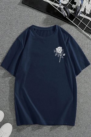 Nature Blossom Baskılı Unisex Oversize Tshirt