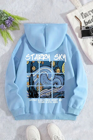 Uyguntarz Starry Sky Baskılı Unisex Oversize Sweatshirt