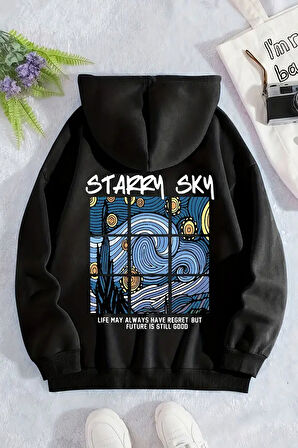 Uyguntarz Starry Sky Baskılı Unisex Oversize Sweatshirt