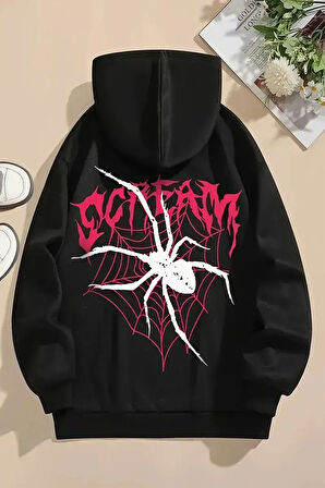 Uyguntarz Scream Baskılı Unisex Oversize Sweatshirt