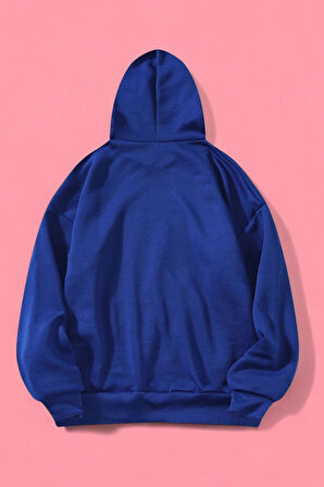 Kalp Baskılı Unisex Oversize Sweatshirt