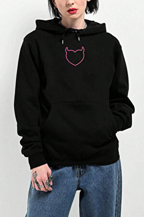 Uyguntarz Kalp Baskılı Unisex Oversize Sweatshirt