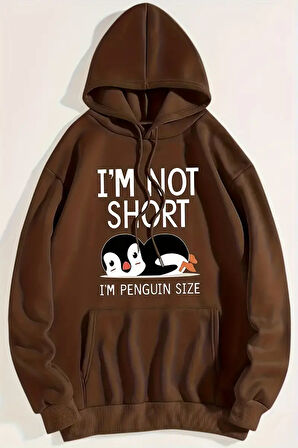 Uyguntarz I'm Not Short Baskılı Unisex Oversize Sweatshirt