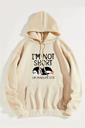 Uyguntarz I'm Not Short Baskılı Unisex Oversize Sweatshirt