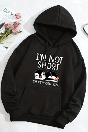Uyguntarz I'm Not Short Baskılı Unisex Oversize Sweatshirt