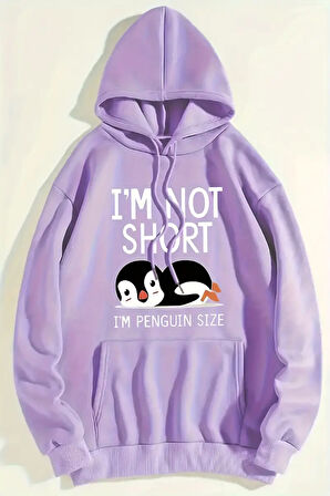 Uyguntarz I'm Not Short Baskılı Unisex Oversize Sweatshirt