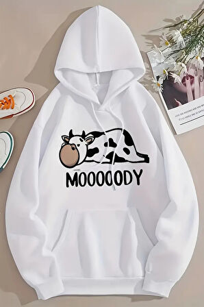 Uyguntarz Mooooody Baskılı Unisex Oversize Sweatshirt